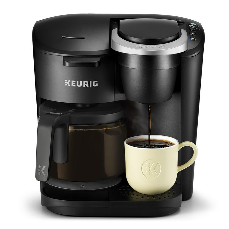 Keurig K-Duo Essentials svart kaffebryggare med K-koppar för en enda servering, svart
