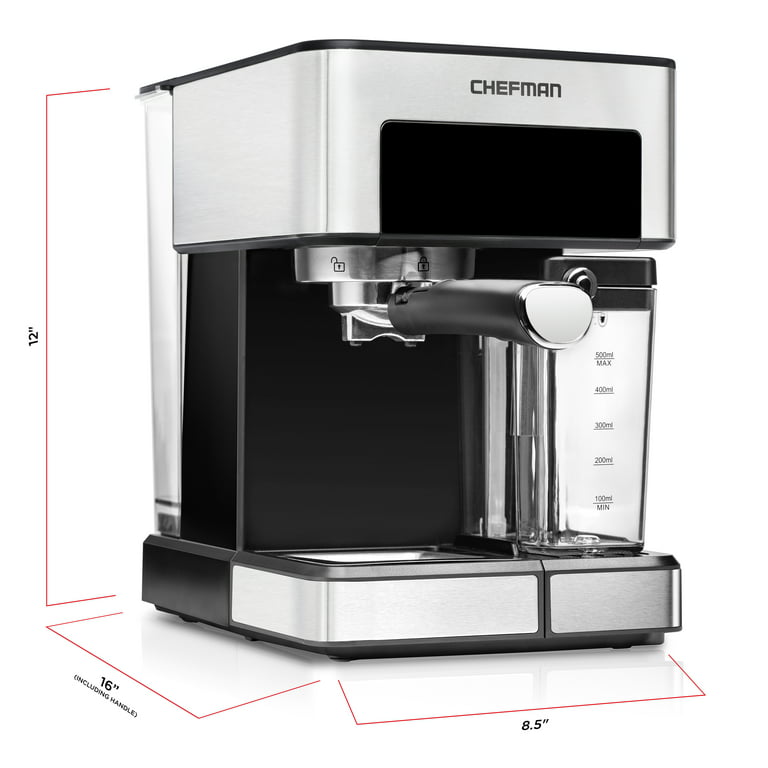 Chefman 1,8 l Barista Pro espressomaskin, rostfritt stål