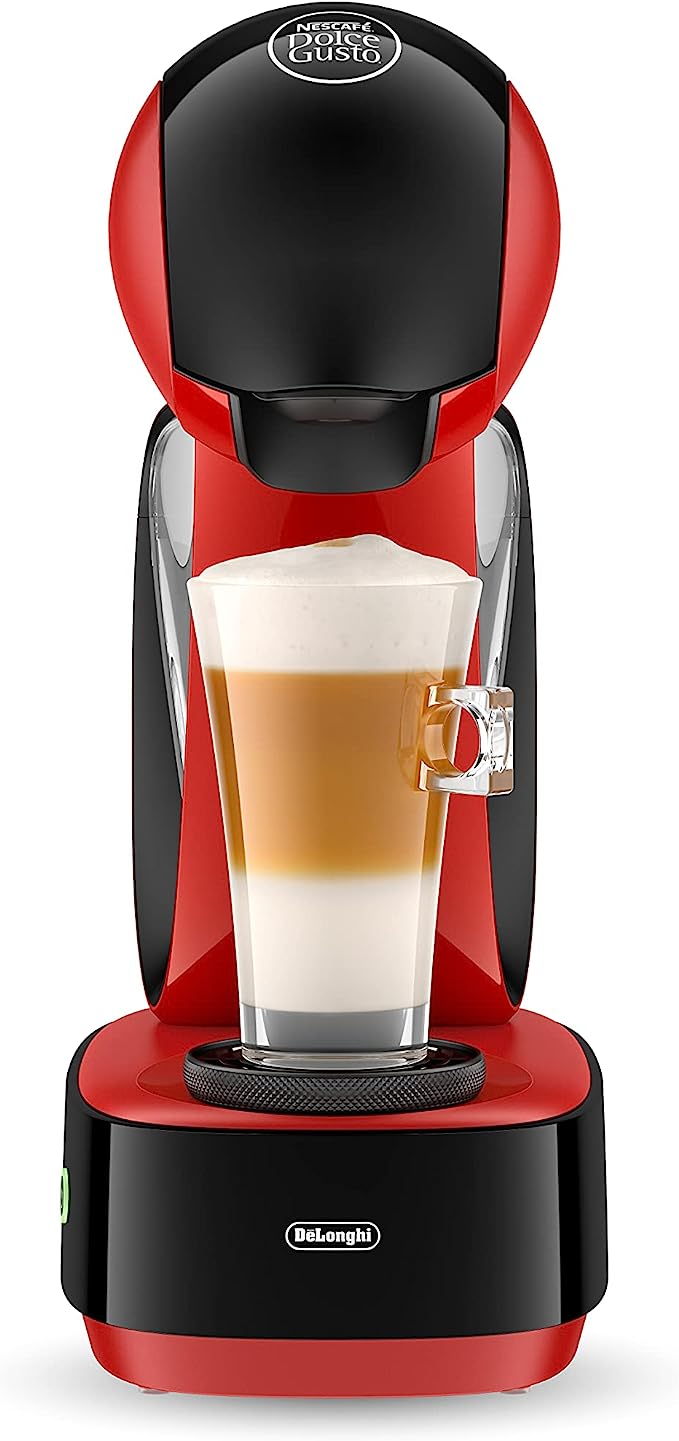 Dolce Gusto DeLonghi Nescafé Infinissima kaffekapselmaskin, Espresso, Cappuccino och mer,1,2 liter, EDG260.R, Röd & Svart