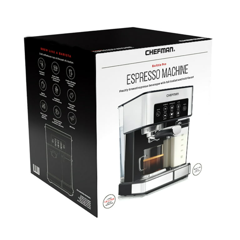 Chefman 1,8 l Barista Pro espressomaskin, rostfritt stål