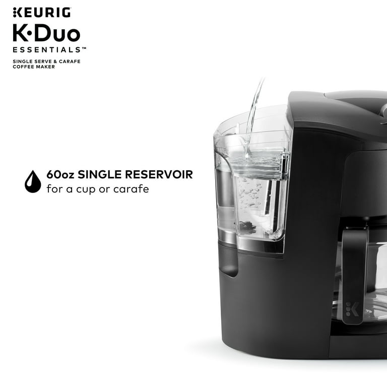 Keurig K-Duo Essentials svart kaffebryggare med K-koppar för en enda servering, svart