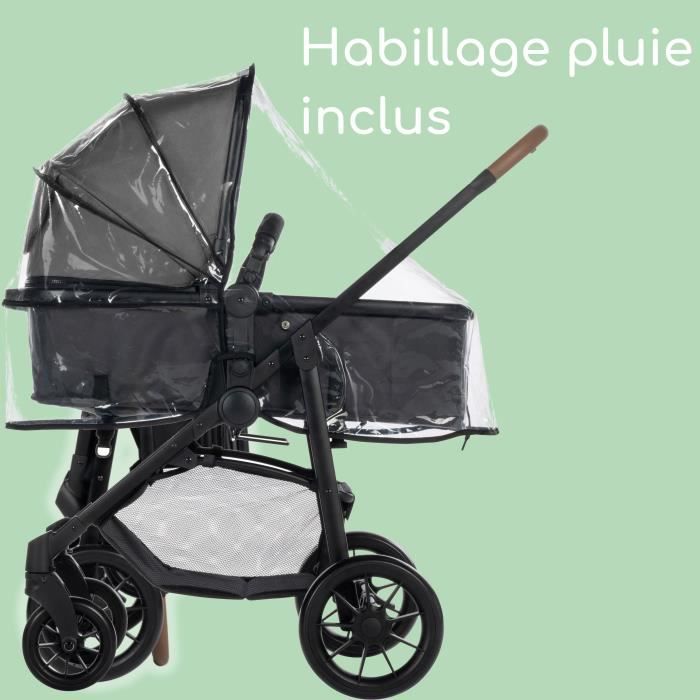 BEBECONFORT HAZE 3-i-1 barnvagn - Liggvagn + Bilbarnstol + Regnskydd ingår