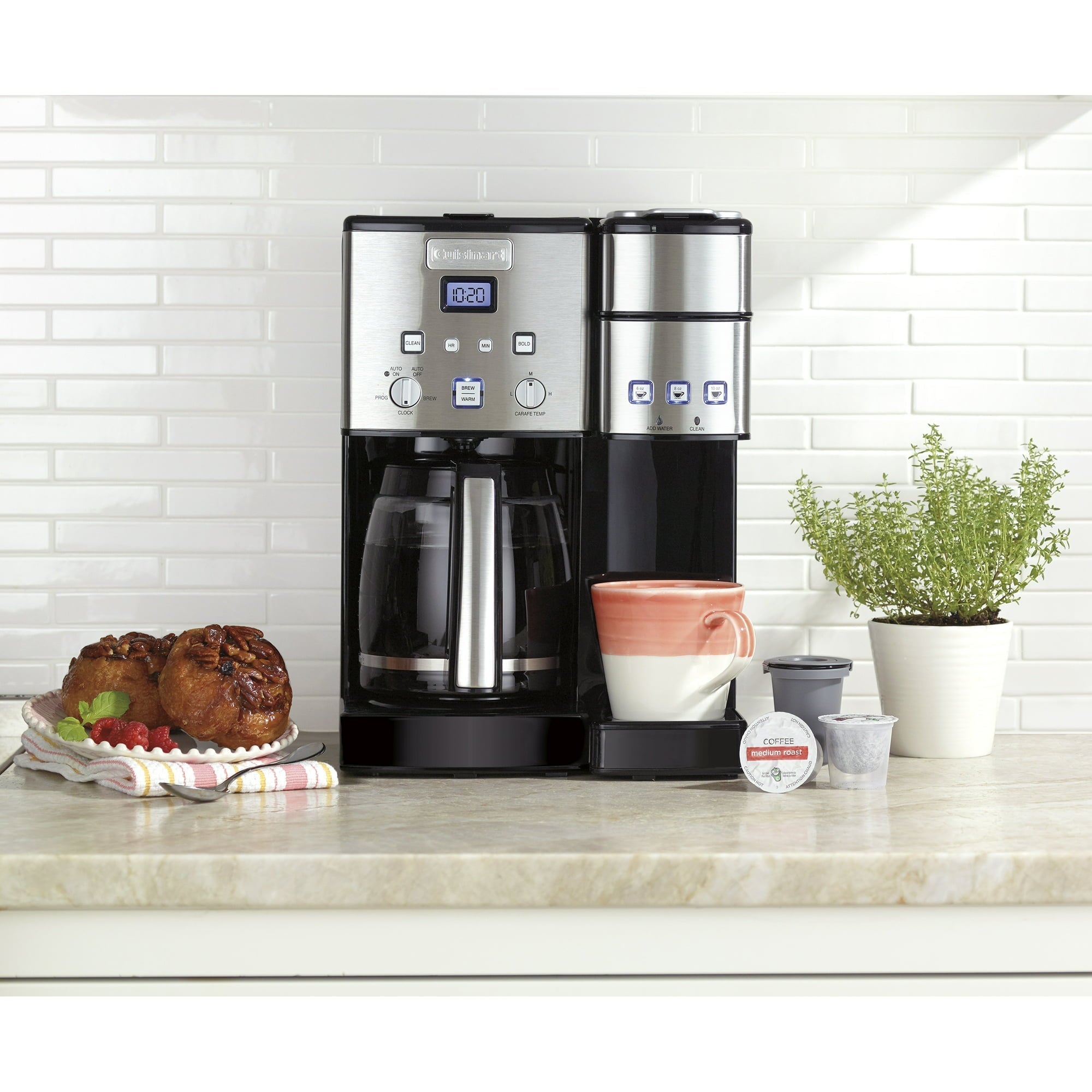 Cuisinart Coffee Center™ 12 koppars kaffebryggare och engångsbryggare