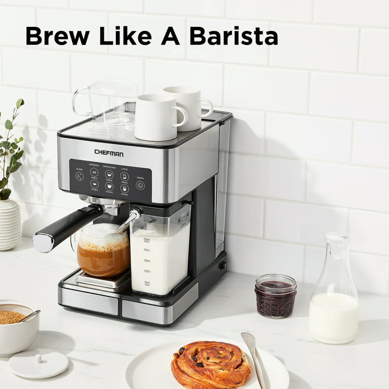 Chefman 1,8 l Barista Pro espressomaskin, rostfritt stål